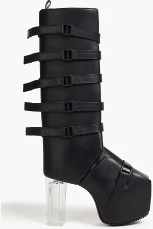 Rick Owens Plateaustiefel aus Leder mit Schnalle - - EU 37