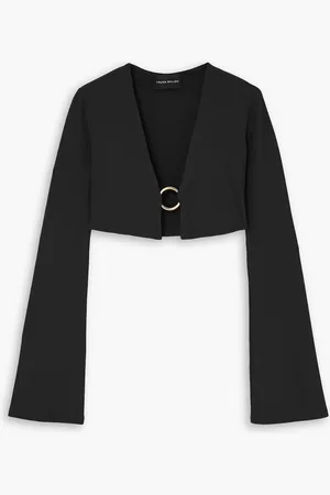 Louisa Ballou Verkürzter Cardigan aus geripptem Jersey mit Ringdetail - - L