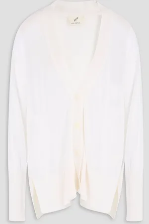 BITE Cardigan aus einer Seiden-Baumwollmischung - Weiß - L