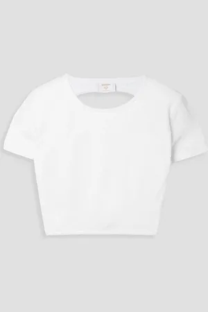 TERRY TOWELLING Pettine Cropped Oberteil aus Baumwollfrottee mit Cut-outs - - L