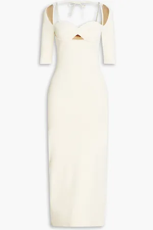 Altuzarra Maxikleid aus Rippstrick mit Cut-outs - Weiß - L