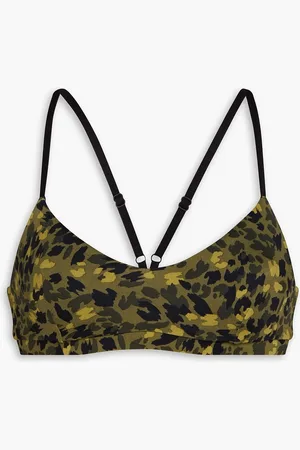 The Upside Lili Zoe Sport-BH aus Stretch-Material mit Camouflagemuster - Grün - US 4