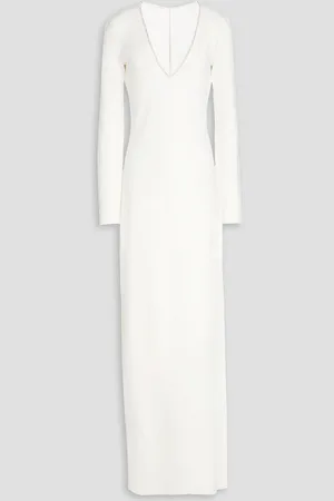 GALVAN Andromeda Maxikleid aus Stretch-Strick mit Cut-outs und Kristallverzierung - - M