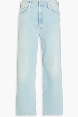 Mother Hoch sitzende Cropped Jeans mit geradem Bein - Blau - 31