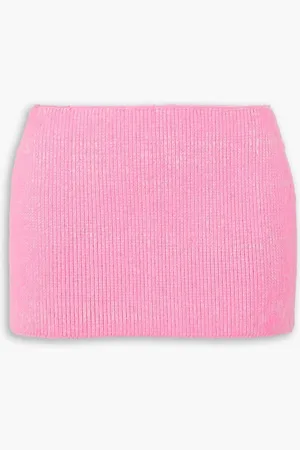 AGR Minirock aus einer gebürsteten Baumwollmischung - Pink - XS