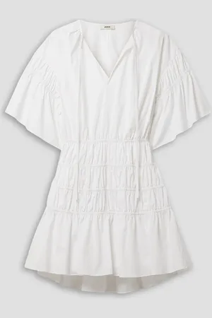 Jason Wu Minikleid aus Popeline aus einer Baumwollmischung mit Raffungen und Cut-out - - US 8
