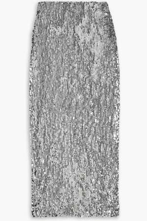 SPRWMN Midirock aus Tüll mit Pailletten - Metallic - XS
