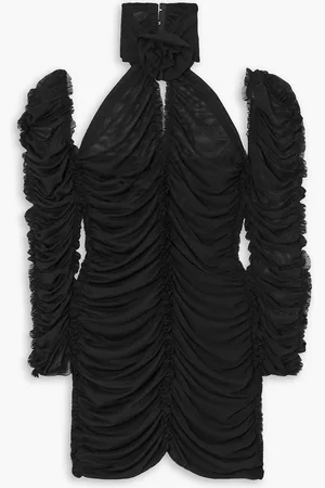 AZ FACTORY Ester Manas gerafftes Minikleid aus Stretch-Mesh mit Rückenausschnitt - - FR 42