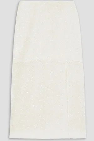 Jason Wu Mehrlagiger Midirock aus Mesh mit Pailletten - - US 4