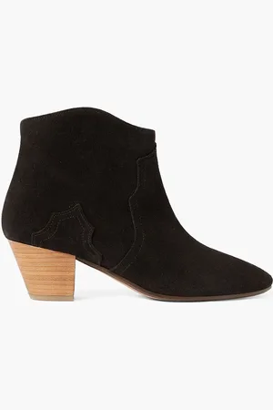 Isabel Marant Dicker Ankle Boots aus Veloursleder - - EU 35