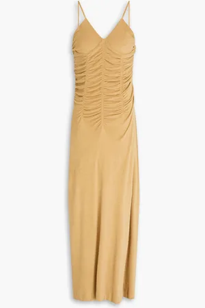BITE Marea Midikleid aus Frottee aus einer Baumwollmischung mit Raffungen - Neutral - L