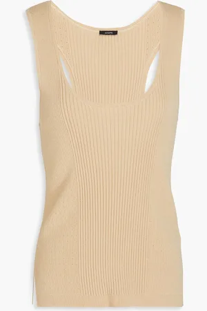 Joseph Tanktop aus Rippstrick mit Pointelle-Details - Neutral - S