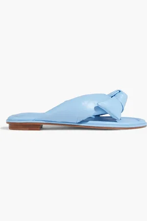 ALEXANDRE BIRMAN Clarita wattierte Sandalen aus Leder mit Schleife - Blau - EU 35