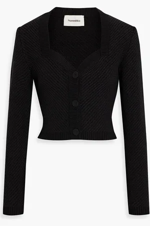 Nanushka Kaya Cropped Cardigan aus Jacquard-Strick aus Baumwolle - - L