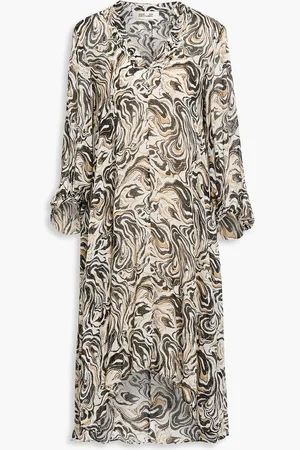 Diane von Furstenberg Ileana asymmetrisches Kleid aus Chiffon mit Print - Neutral - XS