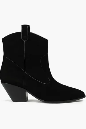 Giuseppe Zanotti Ankle Boots aus Veloursleder mit Lacklederbesatz - - EU 35
