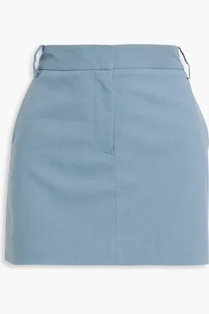 tibi Minirock aus Twill - Blau - US 4