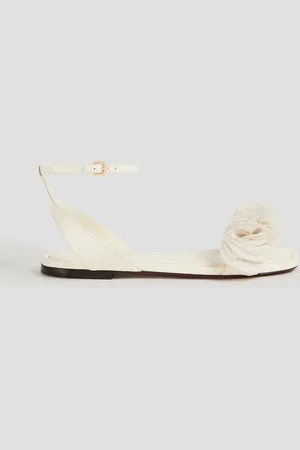 ZIMMERMANN Sandalen aus Leder mit Applikationen - Weiß - EU 36