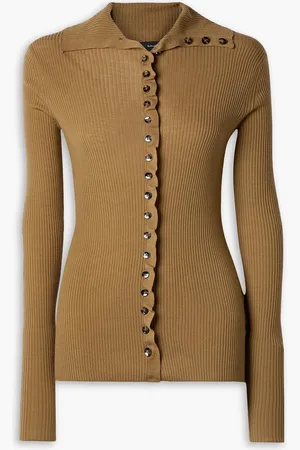 Proenza Schouler Cardigan aus Merinowolle mit Rüschen - Braun - S