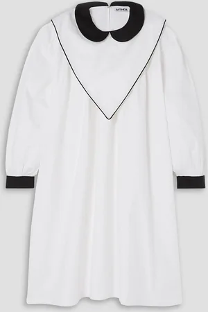 BATSHEVA Penelope Minikleid aus Baumwollpopeline mit Verzierungen - - US 6