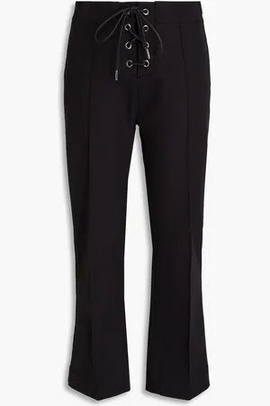Frame Kick-flare-Hose aus Crêpe mit Schnürung - - US 2