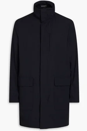 Emporio Armani Regenmantel aus Shell - Blau - IT 46