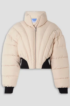 MUGLER Verkürzte Steppjacke aus recyceltem, wattiertem Shell - Weiß - FR 40