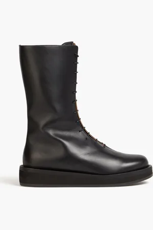 Neous Plateau-Stiefel aus Leder mit Schnürung - - EU 35