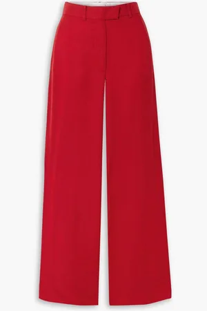 APIECE APART Alba Hose mit weitem Bein aus Crêpe - Rot - US 2