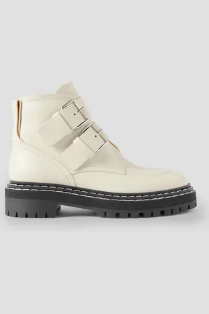 Proenza Schouler Ankle Boots aus Leder - Weiß - EU 36