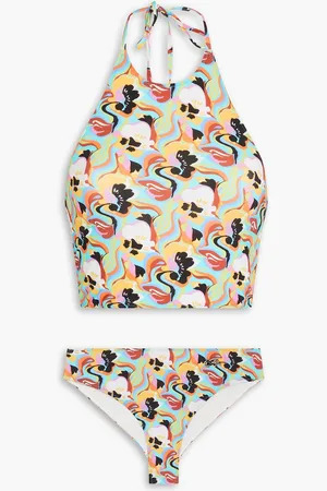 Etro Neckholder-Bikini mit floralem Print - Blau - IT 38