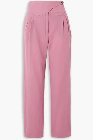 Blazé Milano Basque Bundfaltenhose mit geradem Bein aus Woll-Crêpe - Lila - 0