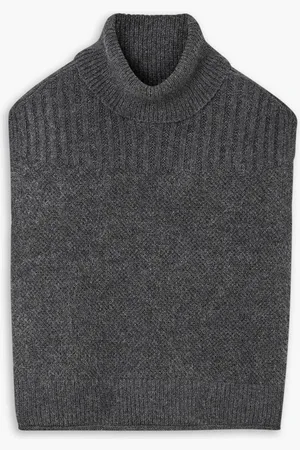 Falke Rollkragenpullover aus einer gerippten Wollmischung - Grau - XL/XXL