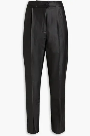 CAES Karottenhose aus Baumwolle und Kunstleder - - L