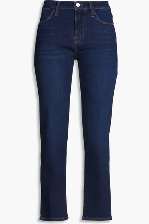 Frame Le High hoch sitzende Cropped Jeans mit geradem Bein - Blau - 23