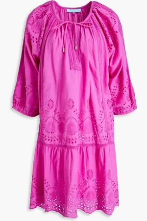 Melissa Odabash Ashley Strandkleid aus Baumwolle mit Lochstickerei - Lila - S