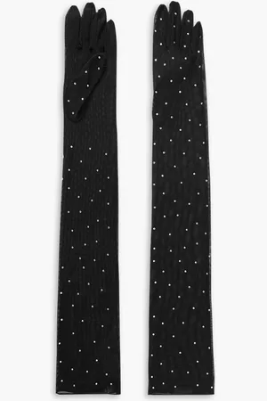 Oseree Gem Handschuhe aus Tüll mit Kristallen - - M/L