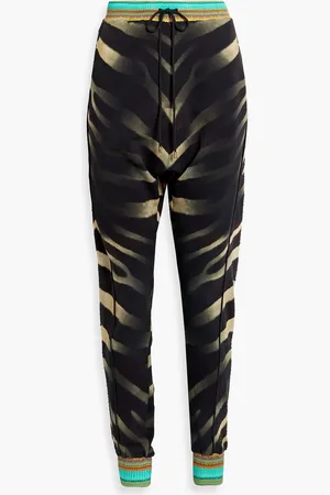 Camilla Bakora Track Pants aus Baumwollfrottee mit Print und Kristallverzierung - - XXL