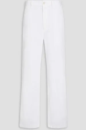 NILI LOTAN Eliot Hose mit geradem Bein aus Twill aus einer Baumwollmischung - Weiß - US 2