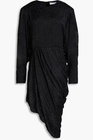 IRO Asymmetrisches Kleid aus Devoré-Samt mit Leopardenprint - - FR 36