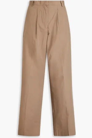 OFFICINE GENERALE New Sophie Karottenhose aus Baumwollpopeline mit Falten - Neutral - FR 36