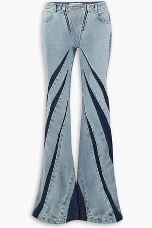 DION LEE Hoch sitzende Schlagjeans mit Einsätzen - Blau - 28