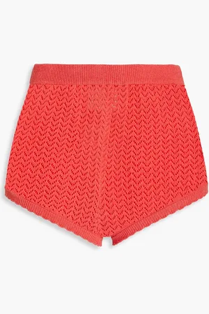 Antik Batik Shaggy Shorts in Pointelle-Strick - Orange - FR 40