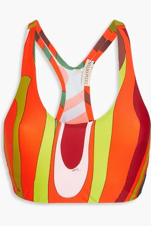 Puccini Sport-BH mit Print - Orange - S