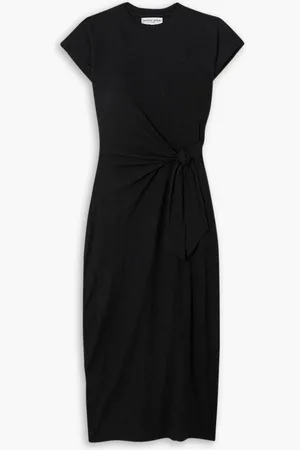 APIECE APART Vanina Midikleid aus Biobaumwolle mit Wickeleffekt - - XXS