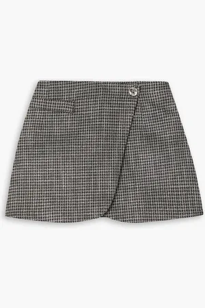COPERNI Mini-Wickelrock aus kariertem Tweed in Metallic-Optik - - FR 40