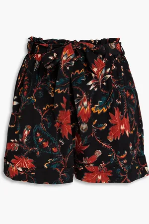 ULLA JOHNSON Leica Shorts aus Crêpe de Chine aus Seide mit floralem Print - - US 4