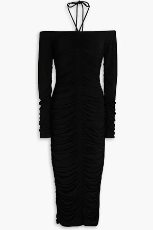 A.L.C. Avery schulterfreies Neckholder-Midikleid aus Stretch-Jersey mit Raffungen - - XS