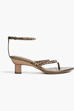 3.1 Phillip Lim Verona Sandalen mit Kristallverzierung - Grün - EU 36