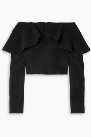 Altuzarra Hasla schulterfreier Pullover aus einer gerippten Merinowoll-Kaschmirmischung - - M